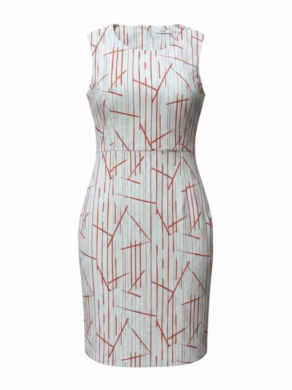 Peserico Made in Italy Geometric Print Sleeveless Shift Dress size IT 40 (US 4)